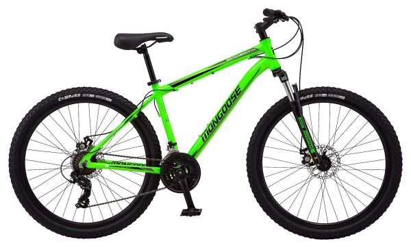 Mongoose Switchback Trail Hardtail Mountain Bike for Adult Men Women, Front Suspension, 21-Speed, 27.5-Inch Wheels, Mechanical Disc Brakes, Medium Frame, Neon Green - Image 4