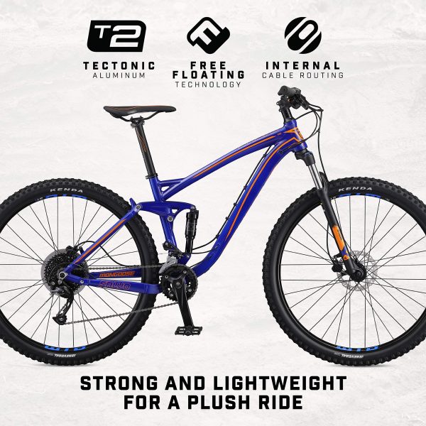 Mongoose Salvo Sport Mountain Bike for Adult, 18-Speed Trigger Shifter, 29-Inch Wheels, Full Suspension, 16-Inch Small Frame, Hydraulic Disc Brakes, Blue - Image 8