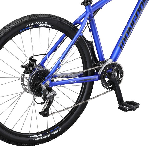 Mongoose Switchback Comp 27.5" Hardtail Mountain Bike, 18-Speed, Front Suspension, Disc Brakes, Large Frame - Blue - Image 5